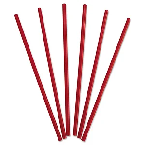 GW104 | Dixie Food Service Red Wrapped Giant Straws, 10.25