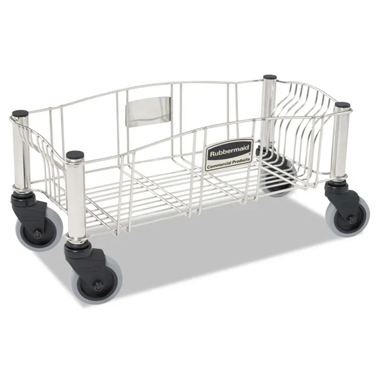 Rubbermaid RCP 1956191 Commercial Stainless Steel Double Dolly - 200 L