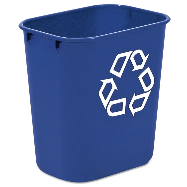 Rubbermaid RCP 295773BLUE Commercial Large Recycling Wastebasket - 10.