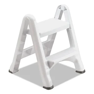 FG420903WHT | Rubbermaid White 2-Step Folding Stool for