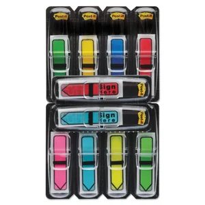 3m Post-it&reg; 1/2W Arrow Flags in On-the-Go Dispenser -