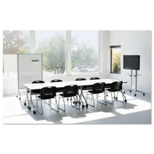 Safco 2068GR Table,48,half Rnd Top,gy