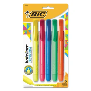 Bic BIC Brite Liner Retractable Highlighters - Chisel