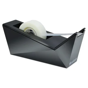 3m One-Handed Tape Dispenser with Black Facet Design
