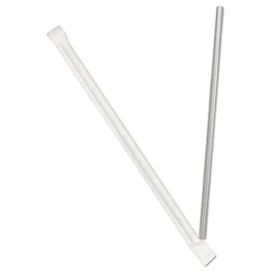 JW74 | Dixie Food Service Jumbo Wrap Straws 7.75
