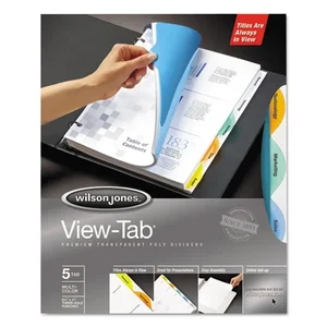 W55063 | Wilson Jones Co. 8-Tab Round Index Dividers