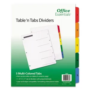 Avery AVE 11669 Averyreg; Table 'n Tabs Numeric Dividers - 8 X Divider