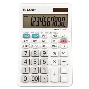 Sharp EL-330WB 10 Digit Professional Desktop Calculator