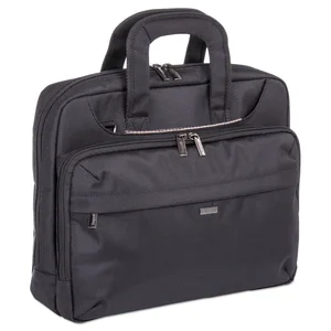 EXB528-BLACK | Bond Street Ltd. Slim Black Ballistic Nylon