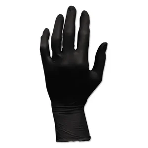 Hospeco PROWORKS GrizzlyNite Nitrile Gloves - Large, Black,