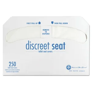 Hospeco Half-Fold Toilet Seat Covers - 250 Pack, White