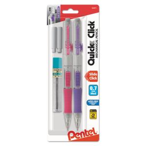 Pentel PD215LEBP2 Pencil,qck Clck,0.5mm,ast