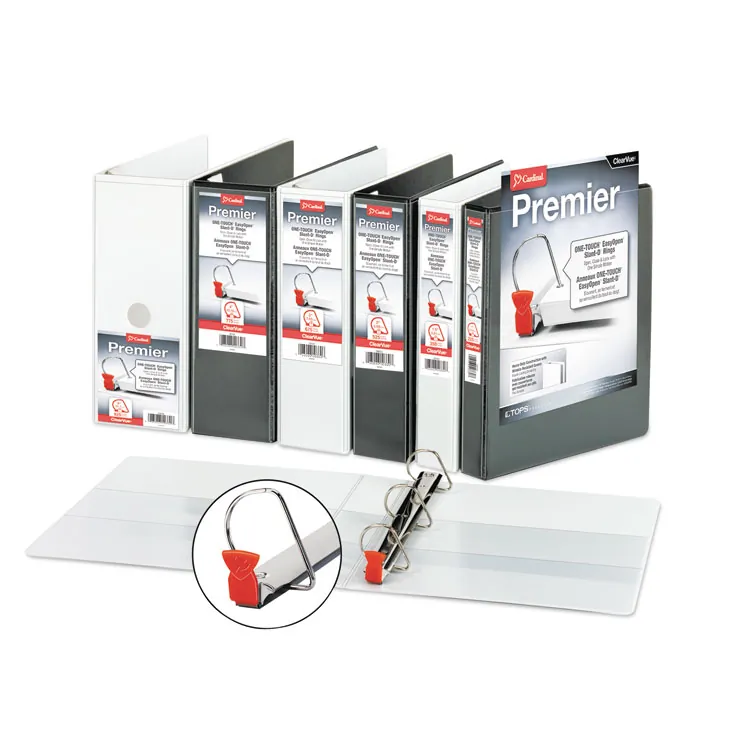 Tops CRD 10320 Cardinal Easyopen Clearvue Slant D-ring Binders - 2 Bin