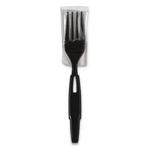 Dixie Food Service Heavyweight Wrapped Black Fork Refill -