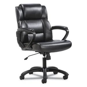 HVST305 | Hon Company Black Mid-Back Executive Leather Chair