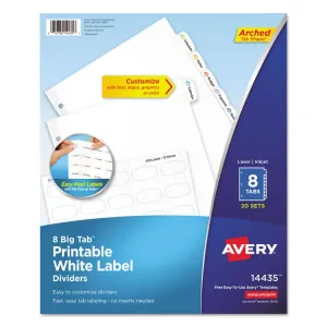 Avery AVE 14435 Averyreg; Big Tab Printable White Label Dividers - 160