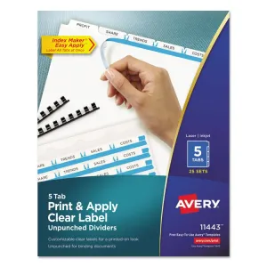 Avery AVE 11430 Averyreg; Print  Apply Label Unpunched Dividers - Inde