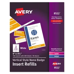 AVE 5390 | Avery Dennison Avery® Laser/Inkjet Badge Insert