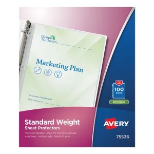 Avery AVE 75091 Averyreg; Economy-weight Sheet Protectors - For Letter