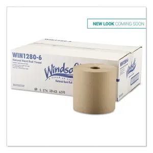 Windsoft WIN1180 Towel,roll,600',1ply,br