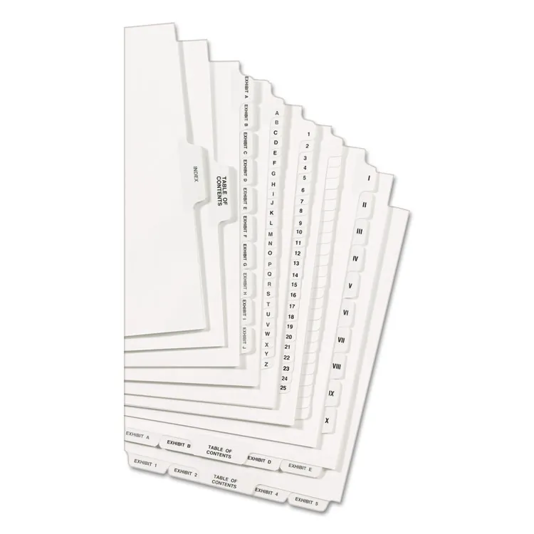 Avery 82180 Index,ltr,126,r,25pk,wht