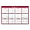 116054 | Blue Sky Laminated Classic Red Wall Calendar 36x24