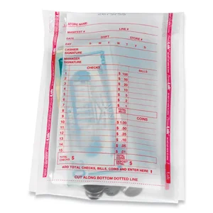 Controltek Clear Deposit Bags, 5.75 x 8.75 x 3, 2 Mil Thick