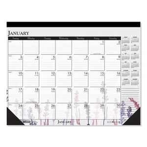 197 | House Of Doolittle Wildflower Desk Pad Calendar