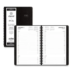 123853 | Blue Sky Aligned Daily Appointment Planner, Black,
