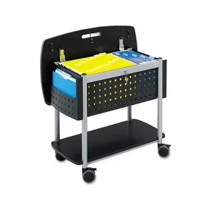 Safco SAF 5370BL Safco Scoot Mobile File Cart - 200 Lb Capacity - 4 Ca