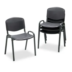 Safco SAF 4185BU Safco Contour Stack Chairs - Blue Polypropylene Seat 