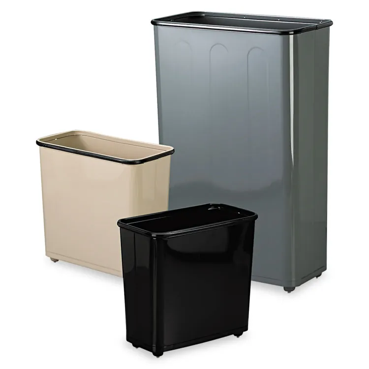 Rubbermaid FGWB30RGR Wastebasket,steel,15h,gy