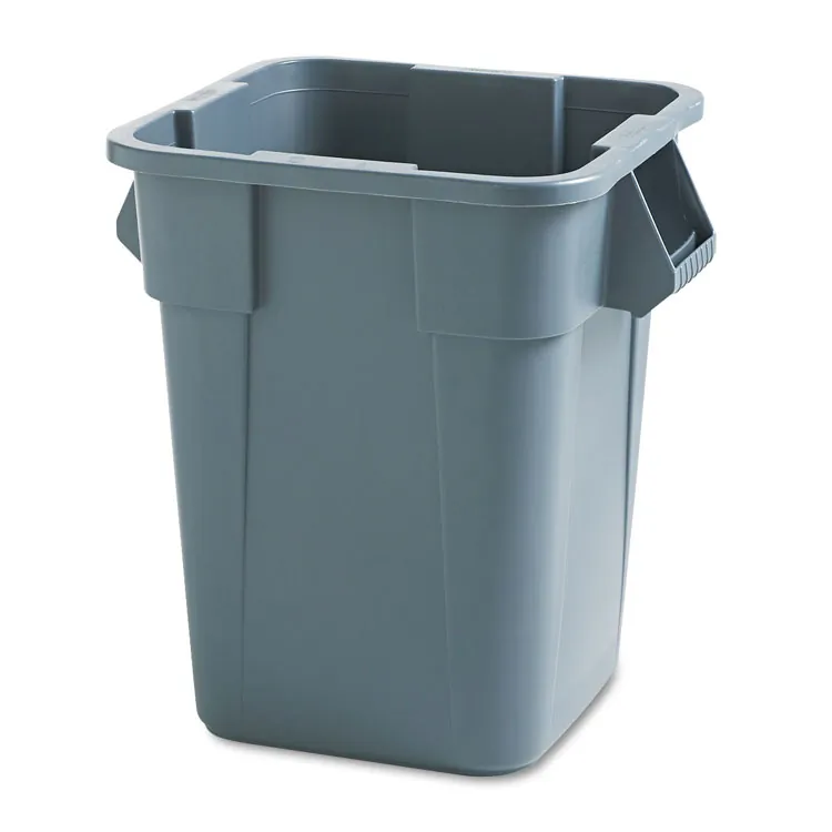 Rubbermaid FG352600GRAY Commercial Square Brute Container - 28 Gal Cap