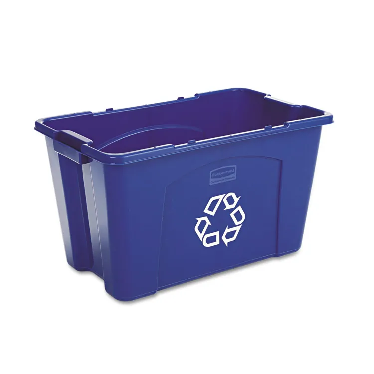 Rubbermaid FG571473BLUE Receptacle,rcyc,14gal,be