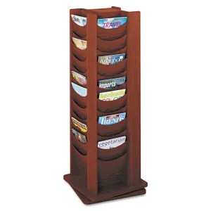 Safco 4335MH Safco 48-pocket Solid Wood Rotating Display Rack - 48 Poc