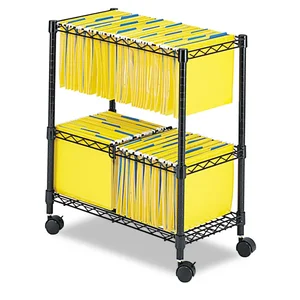 Safco Products Safco 2-Tier Rolling File Cart - 300 lb