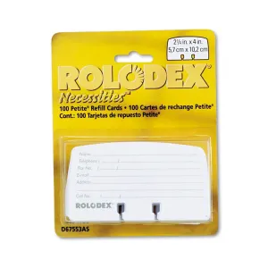 Rolodex 67553 Refill,100 Cds,fpetite