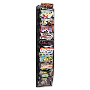 SAF 5578BL | Safco Products RACK, MAGAZINE 5 PKT, BK