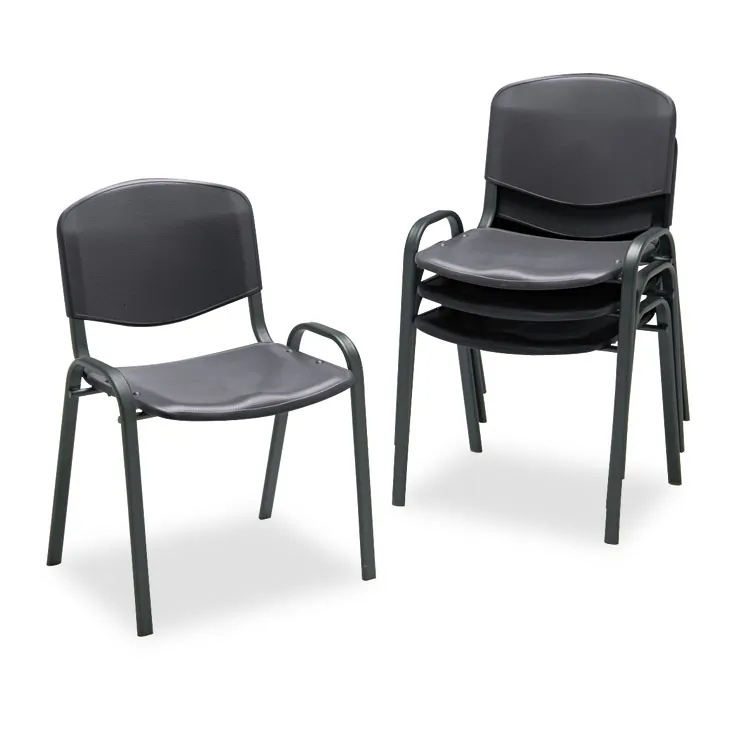 Safco 4185BL Safco Contour Stack Chairs - Black Polypropylene Seat - P