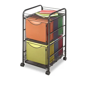 Safco Products Safco Onyx Double Mesh Mobile File Cart - 2