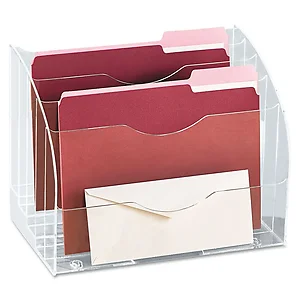 94610ROS | Rubbermaid Clear Two-Way Letter Size Organizer