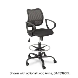 Safco SAF 3395BL Safco Vue Extended Height Mesh Chair - Black Polyeste