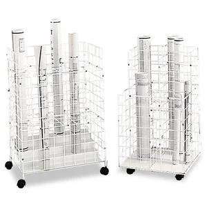 3088 | Safco Products Mobile Wire Roll File with 24