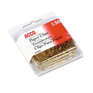 Acco ACC 72533 Acco Paper Clips - No. 2 - 10 Sheet Capacity - Long Las