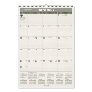 PM3G28 | At-a-glance Eco-Friendly Recycled Wall Calendar