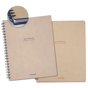 YP14007 | At-a-glance Twin Wire Medium Notebook, Red/Tan