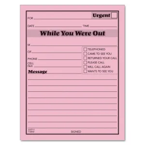 Tops TOP 3002P Tops While You Were Out Message Pads - 50 Sheet(s) - Gu