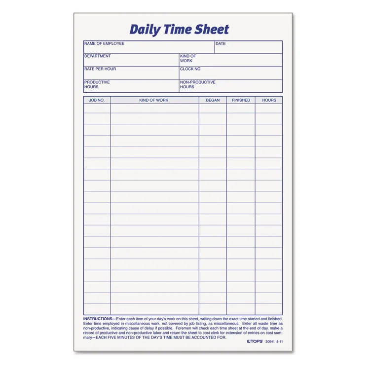 TOPS BUSINESS FORMS-TOP 30041