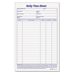 TOP 30041 | Tops Business Forms TOPS Daily Time Sheet Form