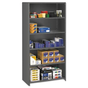 Tennsco Medium Gray Six-Shelf Steel Shelving Unit, 36x24x75
